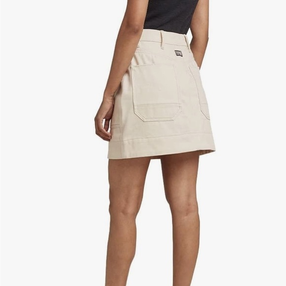 NWT G-STAR RAW Workwear Button Mini Skirt // Ecru // Size 30 - Picture 2 of 12